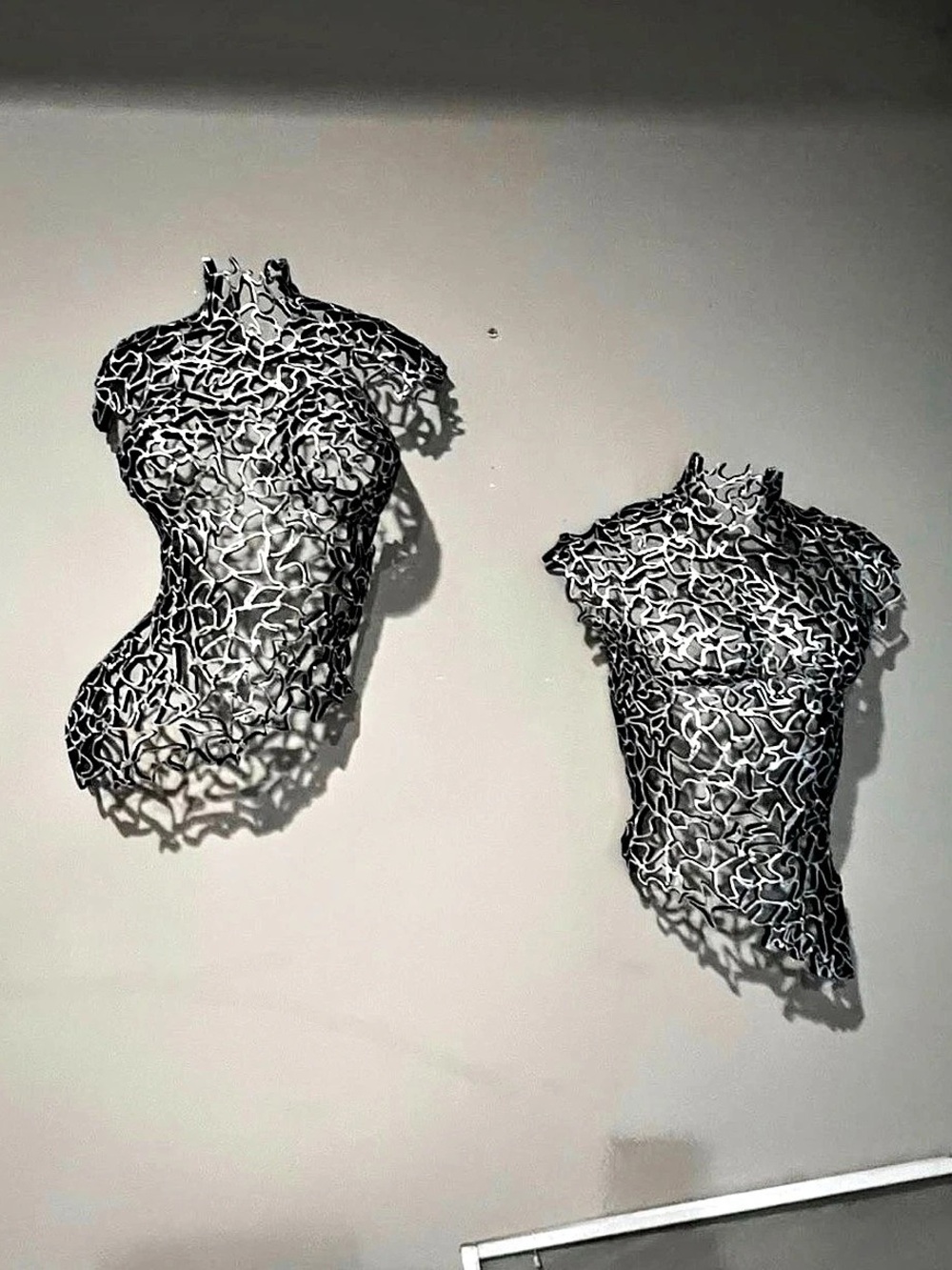 Lace Metal Wall Art Sculpture - Handcrafted Modern Artwork male female